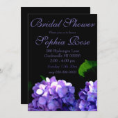 紫エレガントフローラ紫紫紫紫紫紫紫紫陽花 招待状 (正面/裏面)