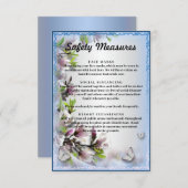 紫エレガントフローラ蝶の安全対策 エンクロージャーカード (正面/裏面)