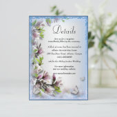 紫エレガントフローラ蝶結婚の詳細 エンクロージャーカード (スタンド正面)