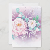 紫エレガントフローラ誕生会 招待状 (裏面)