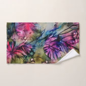 紫エレガントフローラ バスタオルセット (ハンドタオル)