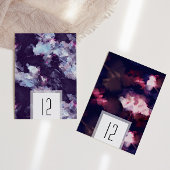 紫エレガントブモダンラシ結婚ストローク テーブルナンバー