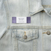 紫エレガントブラシ仕上げ金属事業 名札 (インサイチュ)