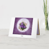 紫エレガントブーケ金ゴールド縁ど カード (裏面)