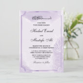 紫エレガントムスリム結婚式招待状 招待状 (スタンド正面)
