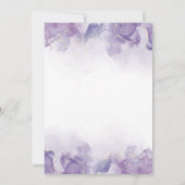 紫エレガントモダンと金ゴールドのフローラ75歳の誕生日 招待状 (裏面)