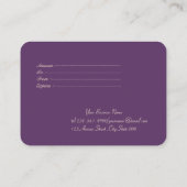 紫エレガントモダン紙吹雪 割引カード (裏面)