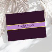 紫エレガントユニークと黄のプロフェッショナル 名刺