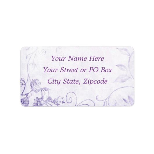 紫エレガントヴィンテージ ラベル (正面)