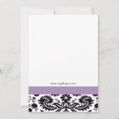 紫エレガント企業のパーティの招待状 招待状 (裏面)