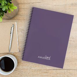 紫エレガント先生鑑賞トレンディー ノートブック