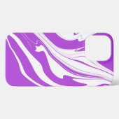 紫エレガント大理石の背景 iPhoneケース (裏面横)