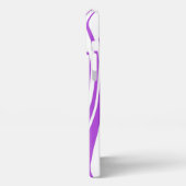 紫エレガント大理石の背景 iPhoneケース (左側面)