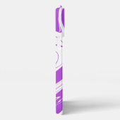 紫エレガント大理石の背景 iPhoneケース (右側面)