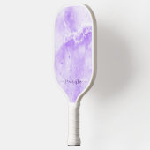 紫エレガント大理石プレーモノグラムのヤー名 ピックルボールラケット (左)