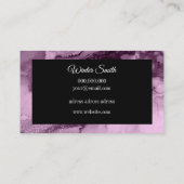 紫エレガント大理石水彩色 名刺 (裏面)