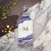 紫エレガント大理石瑪瑙モノグラムの カッティングボード