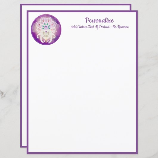 紫エレガント女神スピリチュアルパーソナライズされた (正面/裏面)