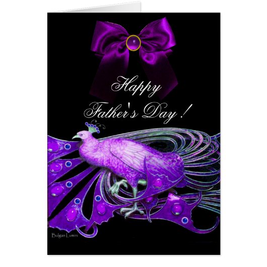 紫エレガント孔雀、宝石の石、弓の父の日 (正面)