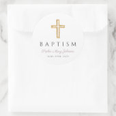 紫エレガント宗教十字洗礼 ラウンドシール (バッグ)