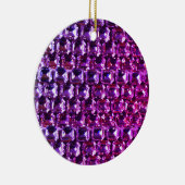 紫エレガント宝石ダイヤモンド セラミックオーナメント (右)