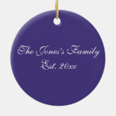 紫エレガント宝石ダイヤモンド セラミックオーナメント (裏面)