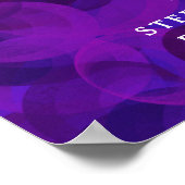 紫エレガント応援80年80誕生日 ポスター (角)