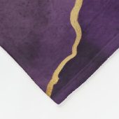 紫エレガント抽象芸術の水色 フリースブランケット (角)