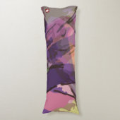 紫エレガント抽象芸術花 ボディピロー (正面縦)