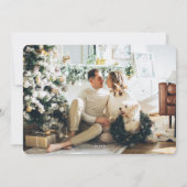 紫エレガント星フォトハッピー新年カード シーズンカード (裏面)