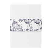 紫エレガント植物性フローラ結婚ズ 招待状ベリーバンド (裏面例)