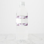紫エレガント水彩フローラ結婚披露宴 ペットボトルラベル (裏面)