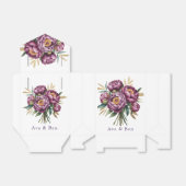 紫エレガント水彩牡丹フローラ結婚ズ フェイバーボックス (折り畳みなし)
