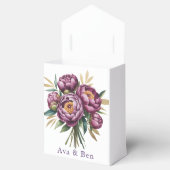 紫エレガント水彩牡丹フローラ結婚ズ フェイバーボックス (オープン)