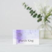 紫エレガント水彩画デザインカスタム 名刺 (スタンド正面)