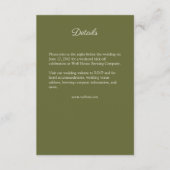 紫エレガント水彩野花結婚の エンクロージャーカード (正面)