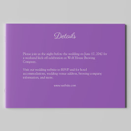 紫エレガント水彩野花結婚の エンクロージャーカード