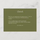 紫エレガント水彩野花結婚の エンクロージャーカード (正面)