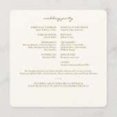 紫エレガント水彩野花結婚の プログラム (裏面)