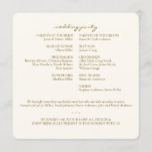 紫エレガント水彩野花結婚の プログラム (裏面)