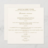 紫エレガント水彩野花結婚の メニュー (正面/裏面)