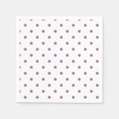 紫エレガント水玉模様 スタンダードカクテルナプキン (正面)