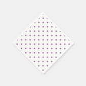 紫エレガント水玉模様 スタンダードカクテルナプキン (角)