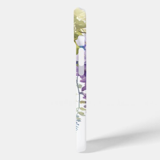 紫エレガント水色の藤の青フローラ Case-Mate iPhoneケース (裏面 / 左)