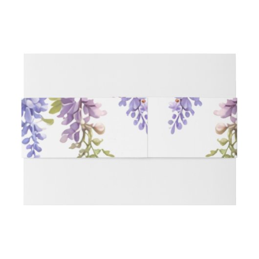 紫エレガント水色の藤 招待状ベリーバンド (裏面例)