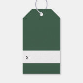 紫エレガント水色フローラグリーン価格ラベル ギフトタグ (裏面)