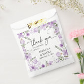 紫エレガント水色フローラ結婚の フェイバーバッグ (封をした状態)