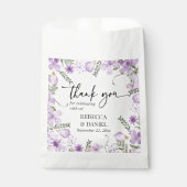紫エレガント水色フローラ結婚の フェイバーバッグ (正面)