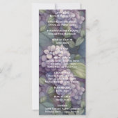 紫エレガント水色フローラ結婚式 プログラム (裏面)