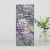 紫エレガント水色フローラ結婚式 プログラム (スタンド正面)